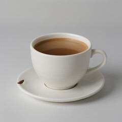 Obraz premium Latte Art in a White Coffee Cup