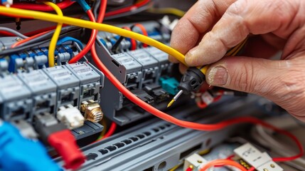 Expert electrician skillfully installs and replaces electrical sockets with precision and care