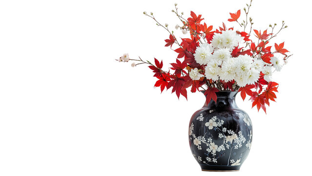 Japanese art of arranging vases by experts,PNG