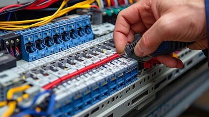 Expert electrician skillfully installs and replaces electrical outlets with precision and care