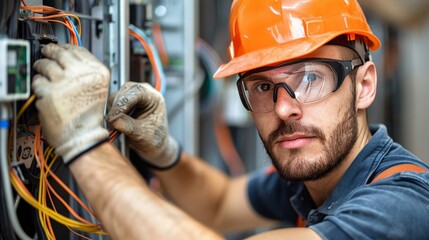 Expert electrician skillfully installs and replaces electrical sockets with precision and care