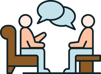 Psychologist listening to patient explaining his problems during therapy session