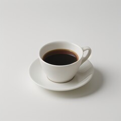 Obraz premium Latte Art in a White Coffee Cup