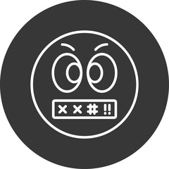 Swearing Vector Icon Design