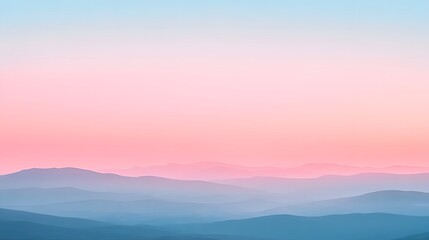Obraz premium Serene Mountain Silhouette at Dawn
