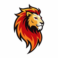 Obraz premium lion head mascot logo vecror design