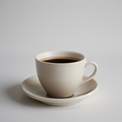 Obraz premium Latte Art in a White Coffee Cup