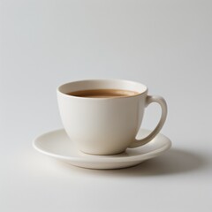 Obraz premium Latte Art in a White Coffee Cup