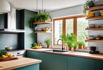 bright airy allergen free cooking space featuring vibrant colors inviting atmosphere culinary creativity, appliances, cheerful, clean, comfort, countertop