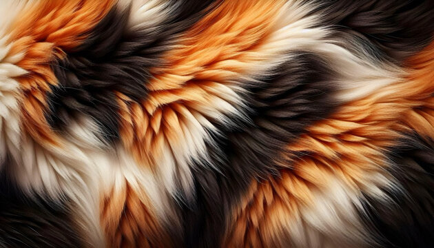 ふわふわでかわいい三毛猫柄のテクスチャー壁紙