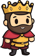 Obraz premium A Royal Character with Crown and Robe