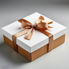 a box of nuts with a ribbon tied around the top