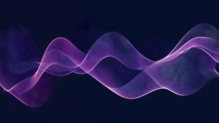 Purple Radio Frequency Waves on Black Background, Abstract Image, Texture, Pattern, Wallpaper, Cover and Screen for Smartphone, PC, Laptop, 9:16 and 16:9 Format