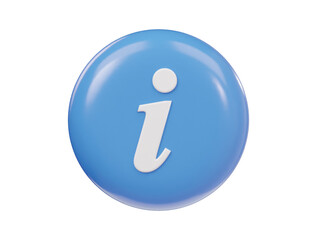Information icon 3d render illustration
