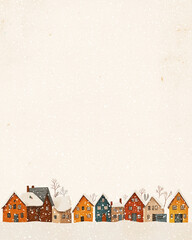 Obraz premium christmas background with houses