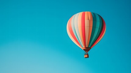 Fototapeta premium Colorful Hot Air Balloon Soaring Through the Sky