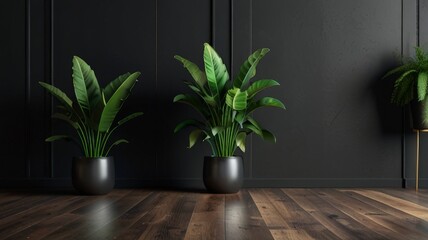 room with a plant