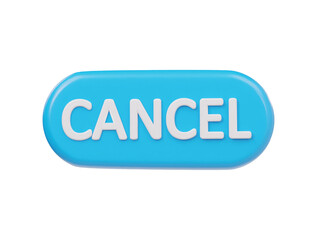 Cancel icon 3d render illustration