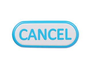 Cancel icon 3d render illustration