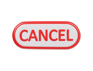 Cancel icon 3d render illustration