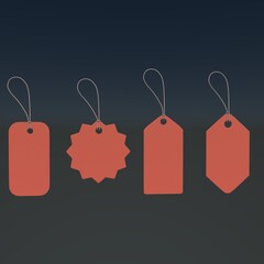 set of price tags