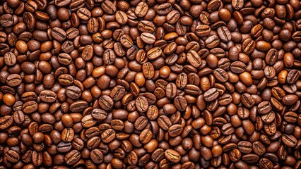aromatic, drink, beverage, cafe, dark, natural, close-up, texture, Real brown whole bean coffee texture pattern background with a forced perspective view perfect for cafe or coffee shop use