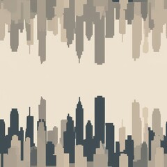Abstract Neutral City Silhouette