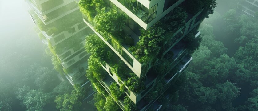 Futuristic Smart Home Tower - Advanced Technology in Residential Living