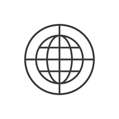 Globe within a Circle Representing Global Connectivity