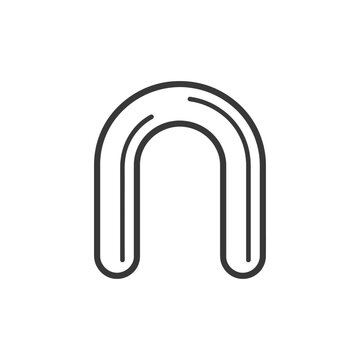 recommend clip art: Line Art Illustration of a Rounded U Shape