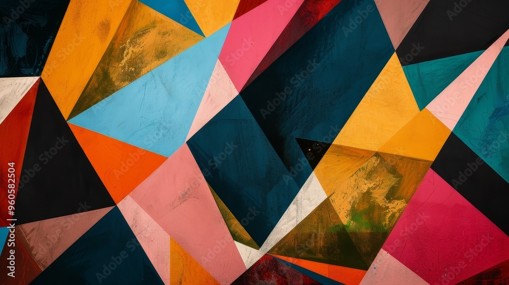 Canvas Prints Polygonal Geometric Abstract Shapings