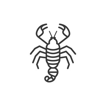 recommend clip art: Line art illustration of a scorpion