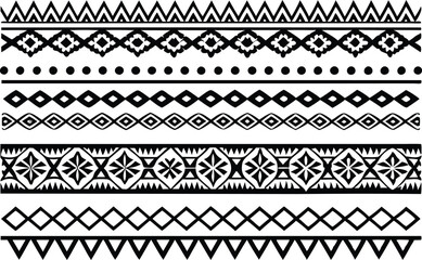 hand drawn border Ethnic for fabric patterns vector illustration