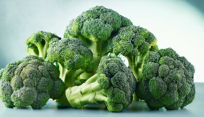 broccoli on a wooden table