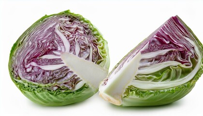 red cabbage isolated on white background