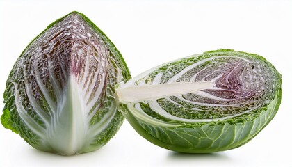 red cabbage isolated on white