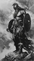 Naklejka premium Norse God Tyr: Law and Glory