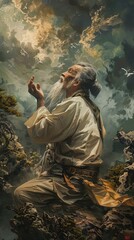 Obraz premium Daoist Master Chen Tuan's Essence in Art