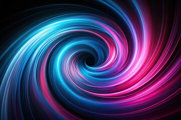 Obraz premium Abstract background of a spirally twisted structure in blue and pink isolated on a black background, black, structure, close-up, blue, pink, abstract, spirally twisted