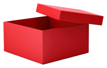 PNG Opened box surprise carton red.