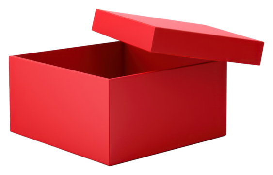 PNG Opened box surprise carton red.