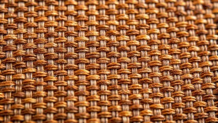 Obraz premium fashion industry, mixed color, close-up, A close up photo of a brown jacquard fabric with a rough weave melange or mixed color cloth structure captured in macro framing