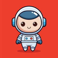 Cute Astronaut in Outer Space