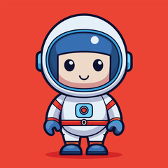 Cute Astronaut in Outer Space