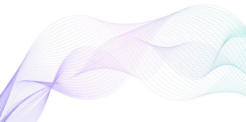 Modern and curved wave geometric line background, Abstract dynamic wave lines, technology line stripe isolated science digital flowing black line, Modern black lines of geometry with shapes.