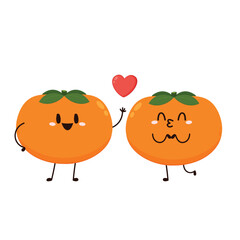Persimmon cartoon vector. Persimmon on white background.
