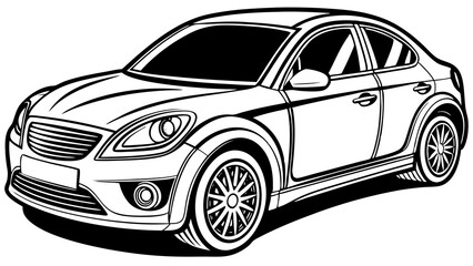 Cute modern car vector illustration