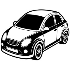 Cute modern car vector illustration