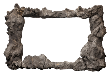 Rock frame white background rectangle.