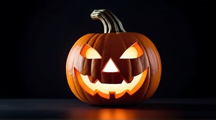 Obraz premium halloween concept banner featuring glowing dark background space text